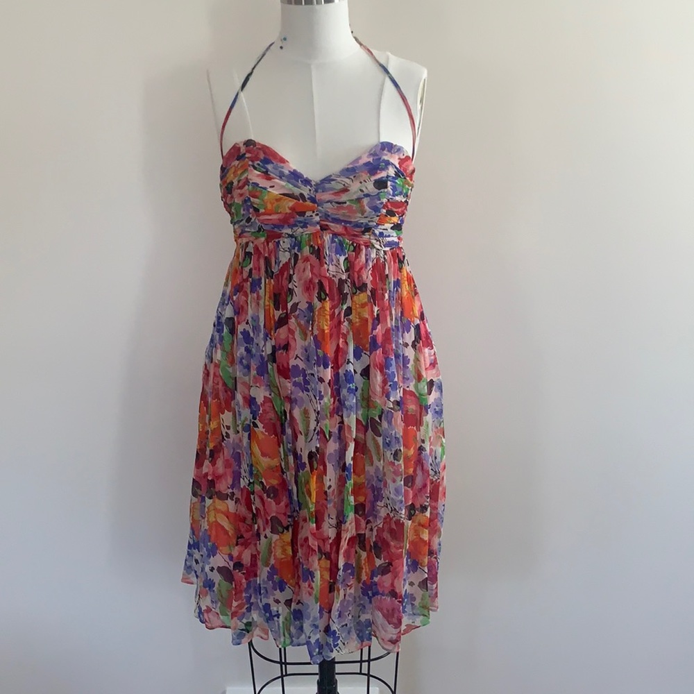 Betsey Johnson Strapless Floral Sundress